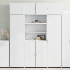 Highboard 70x42,5x185 cm Engineered Wood White 80 x 42.5 x 185 cm