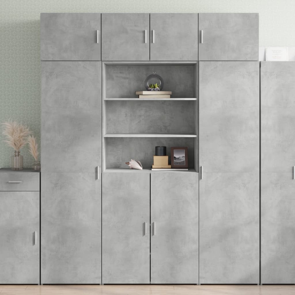 Highboard 70x42,5x185 cm Engineered Wood Concrete grey 80 x 42.5 x 185 cm