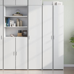 Highboard 40x42.5x185 cm Engineered Wood with 6 Shelves White