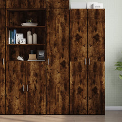 Highboard 40x42.5x185 cm Engineered Wood with 6 Shelves Smoked oak