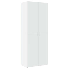 Highboard 70x42.5x185 cm Engineered Wood with 4 Shelves White 70 x 42.5 x 185 cm