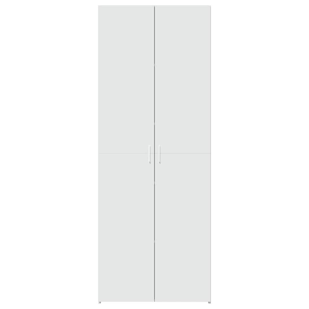 Highboard 70x42.5x185 cm Engineered Wood with 4 Shelves White 70 x 42.5 x 185 cm