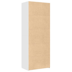 Highboard 70x42.5x185 cm Engineered Wood with 4 Shelves White 70 x 42.5 x 185 cm
