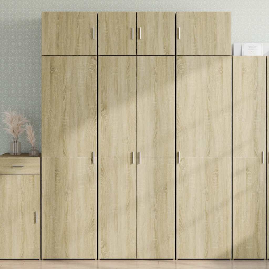 Highboard 70x42.5x185 cm Engineered Wood with 4 Shelves Sonoma oak 70 x 42.5 x 185 cm