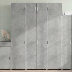 Highboard 70x42.5x185 cm Engineered Wood with 4 Shelves Concrete grey 70 x 42.5 x 185 cm
