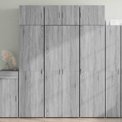 Highboard 70x42.5x185 cm Engineered Wood with 4 Shelves Grey sonoma 70 x 42.5 x 185 cm