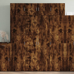 Highboard 70x42.5x185 cm Engineered Wood with 4 Shelves Smoked oak 80 x 42.5 x 185 cm