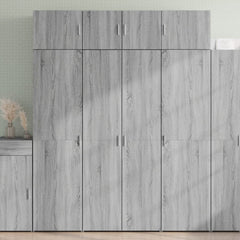 Highboard 70x42.5x185 cm Engineered Wood with 4 Shelves Grey sonoma 80 x 42.5 x 185 cm