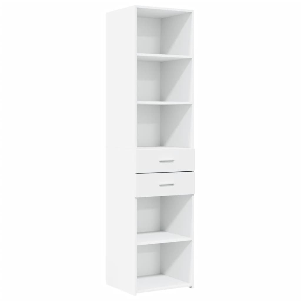 Highboard 45x42.5x185 cm Engineered Wood White