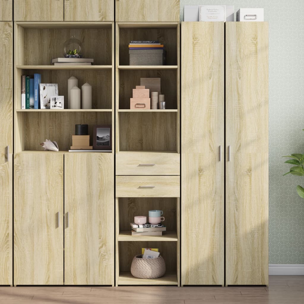 Highboard 45x42.5x185 cm Engineered Wood Sonoma oak