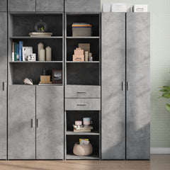 Highboard 45x42.5x185 cm Engineered Wood Concrete grey
