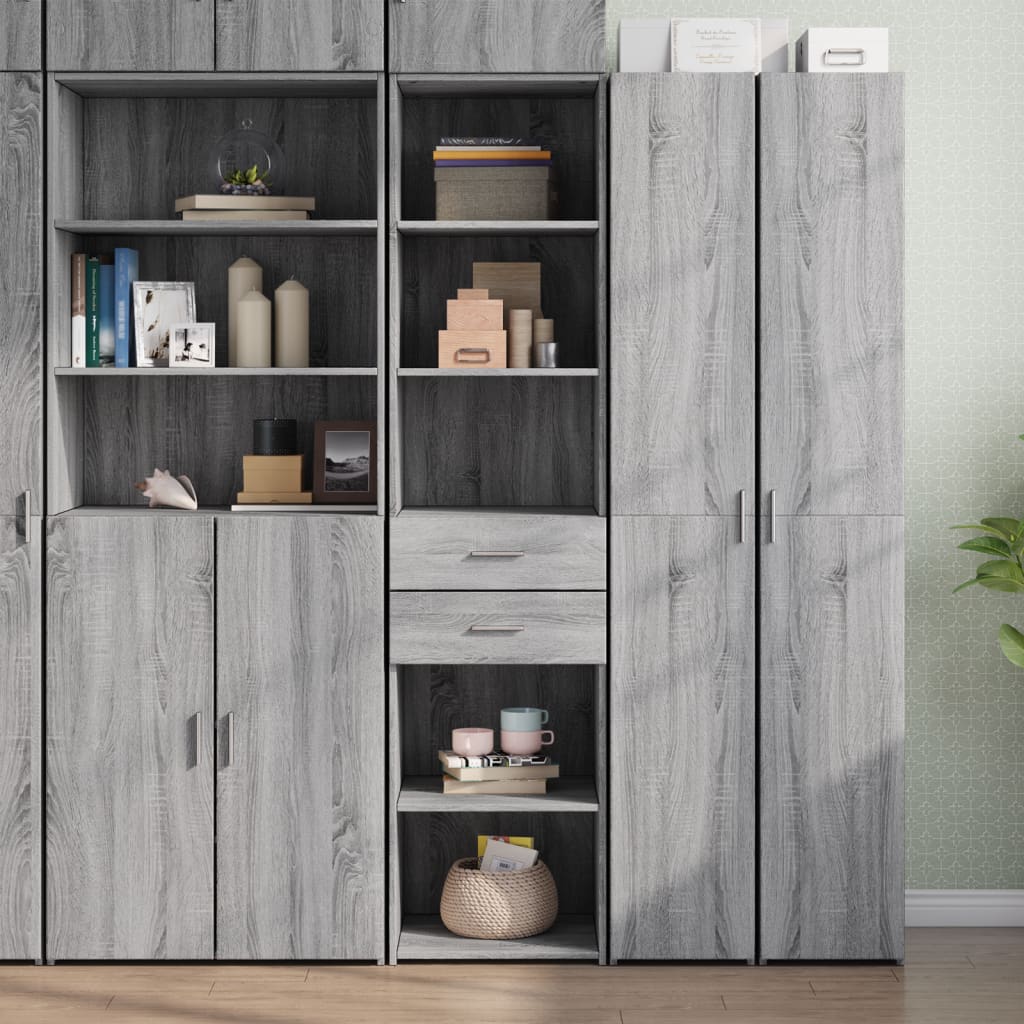 Highboard 45x42.5x185 cm Engineered Wood Grey sonoma
