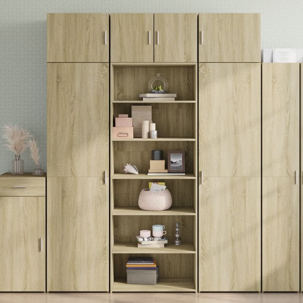 Highboard 70x41x185 cm Engineered Wood Sonoma oak