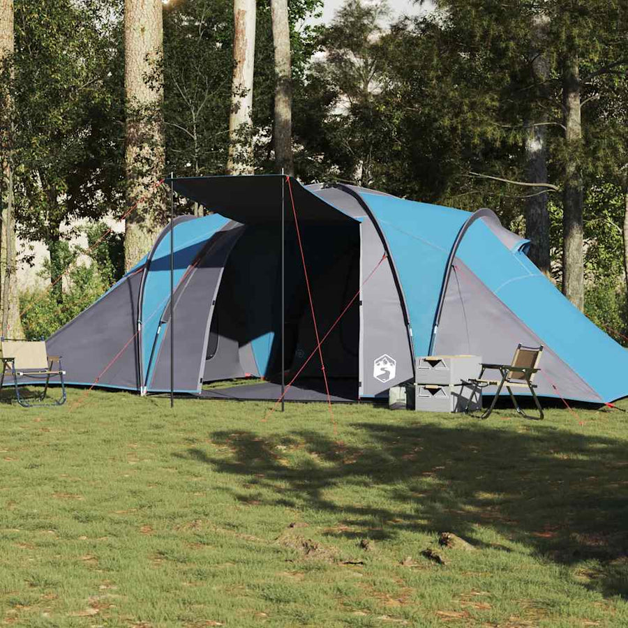 Family Tent Dome 6-Person Waterproof Blue