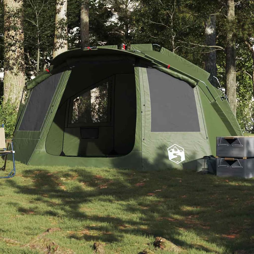 vidaXL Fishing Tent 5-Person Olive Green Waterproof 1