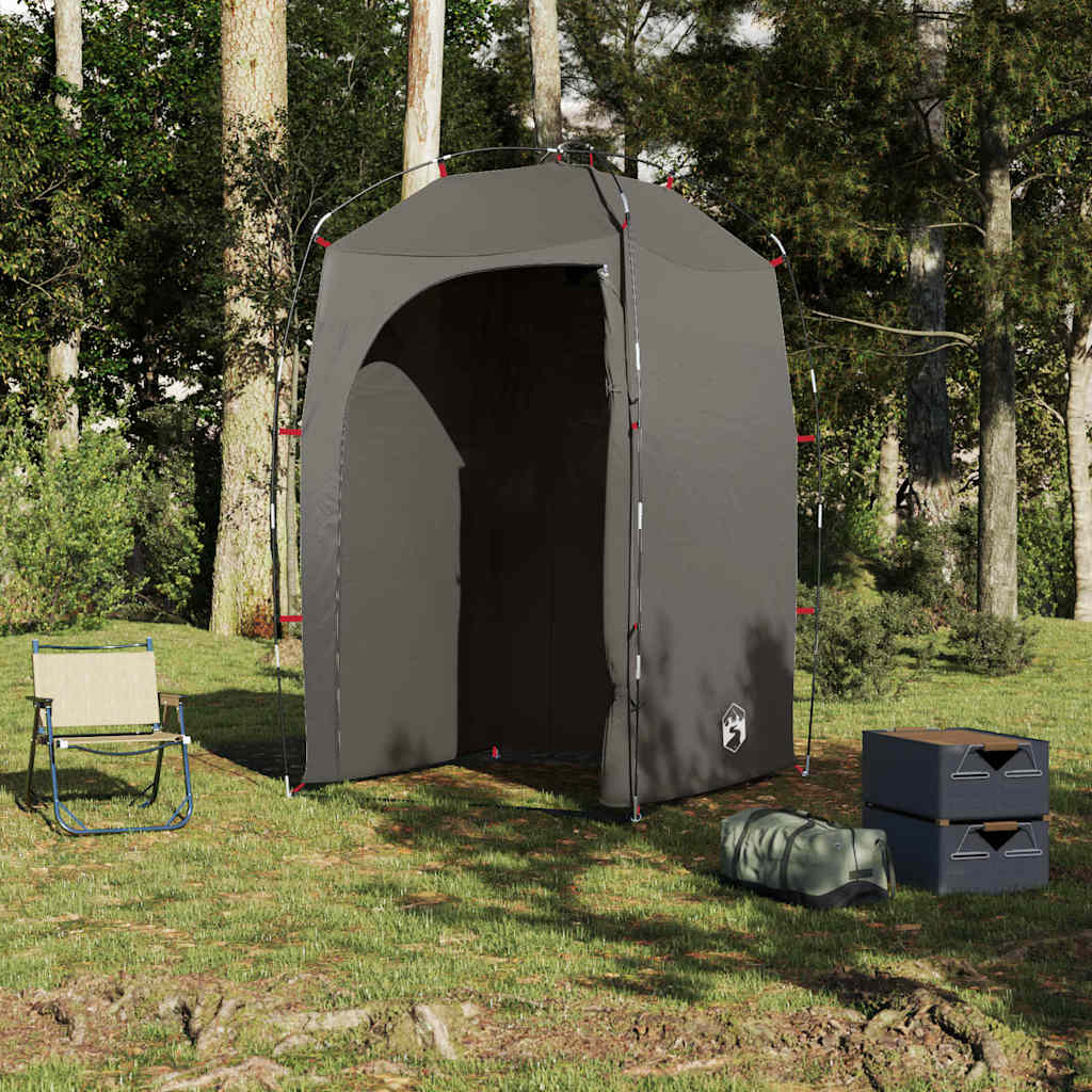 vidaXL Shower Tent Brown Waterproof 4