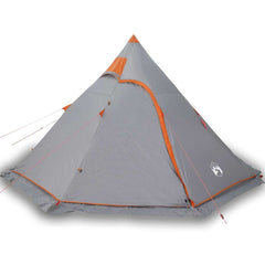 vidaXL Camping Tent Tipi 5-Person Grey Waterproof 2