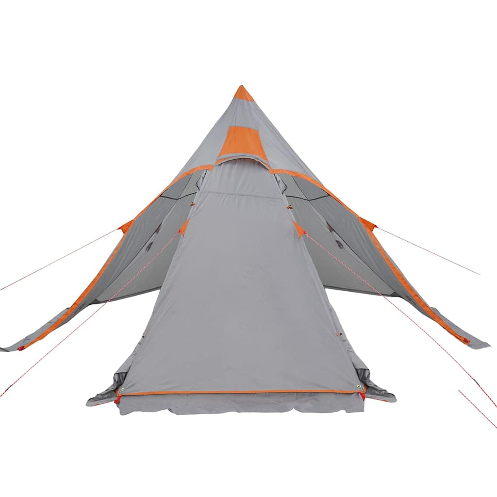 vidaXL Camping Tent Tipi 5-Person Grey Waterproof 6