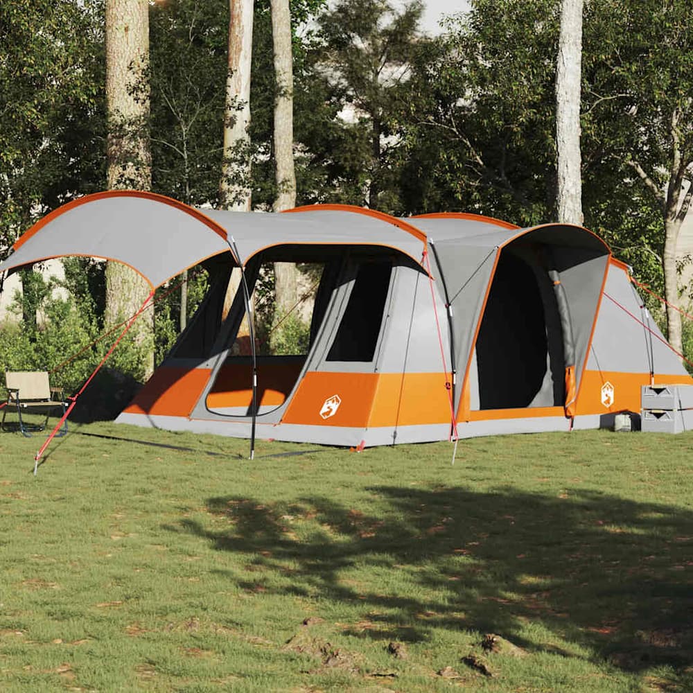 Camping Tent Tunnel 5-Person Waterproof Grey and orange
