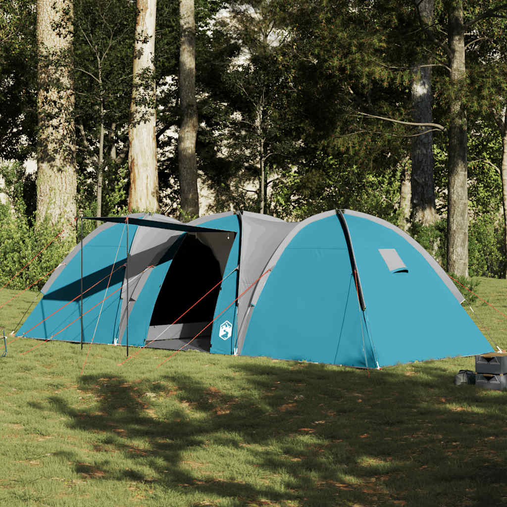 Family Tent Dome 8-Person Waterproof Blue