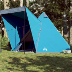 Family Tent Tipi Waterproof Blue 6-Person