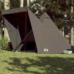 Family Tent Tipi Waterproof Brown 6-Person