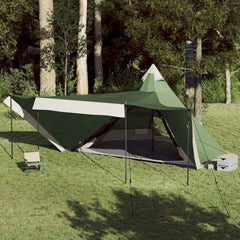 Family Tent Tipi Waterproof Green 8-person