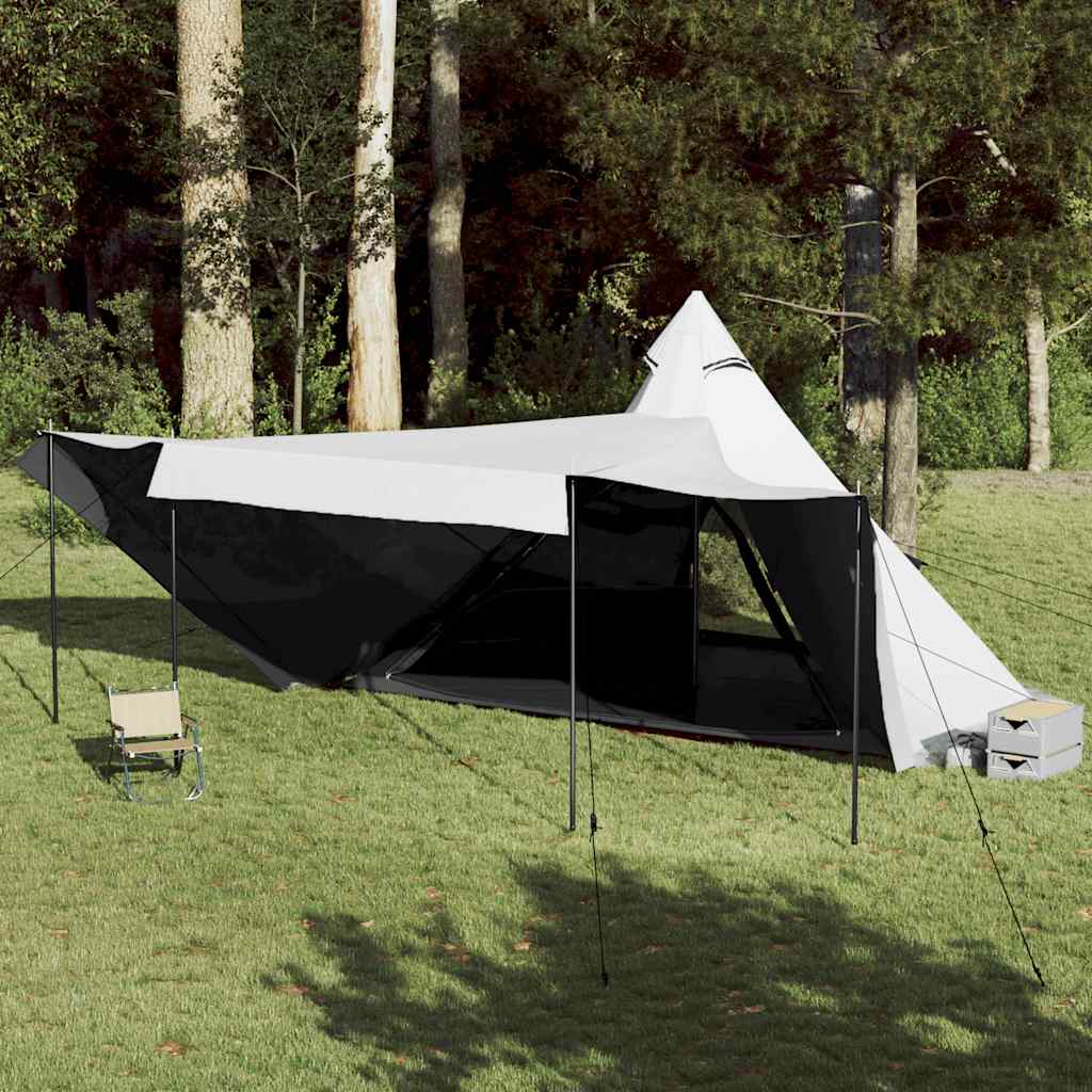 Family Tent Tipi Waterproof White 8-person