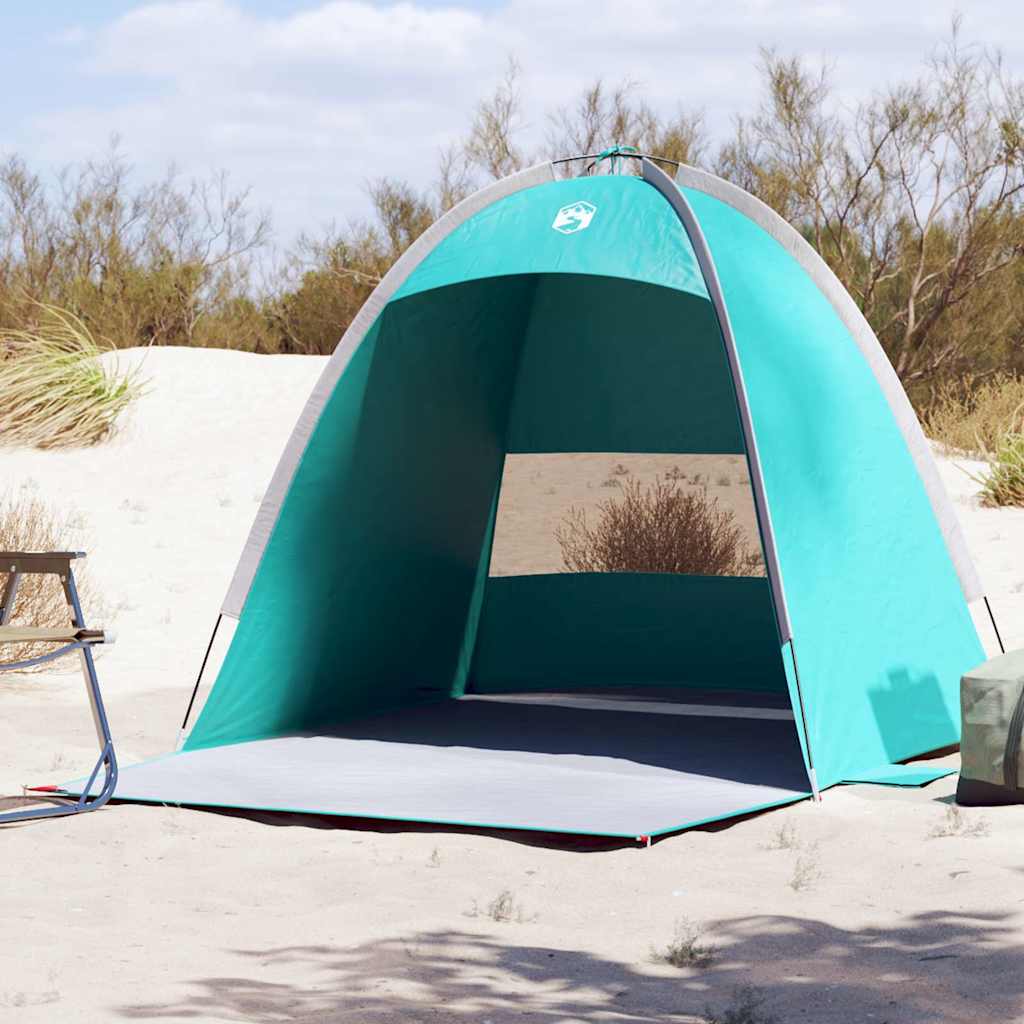 vidaXL Beach Tent 3-Person Sea Green Waterproof 1