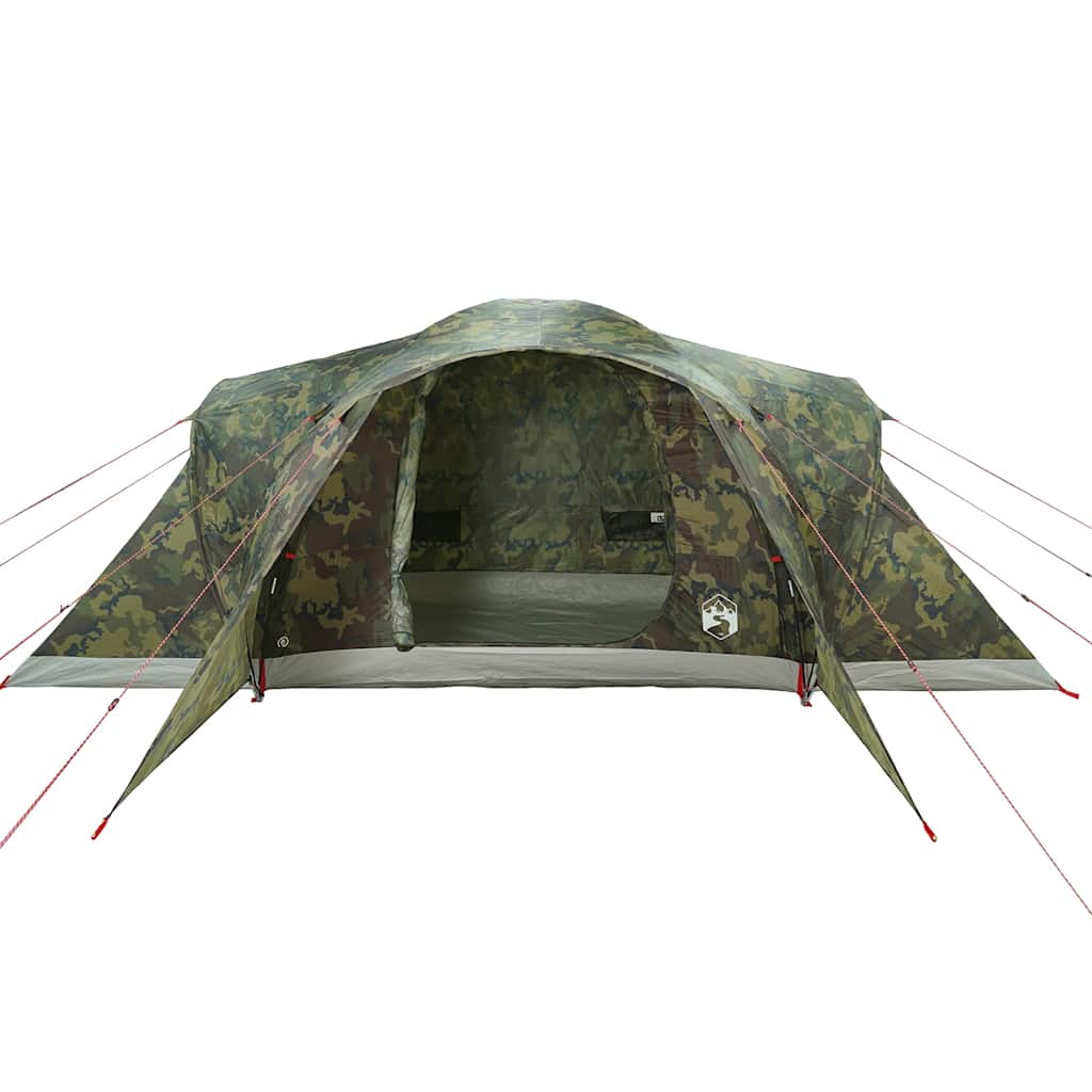 Family Tent Dome 6-Person Waterproof Width 494 cm Camouflage