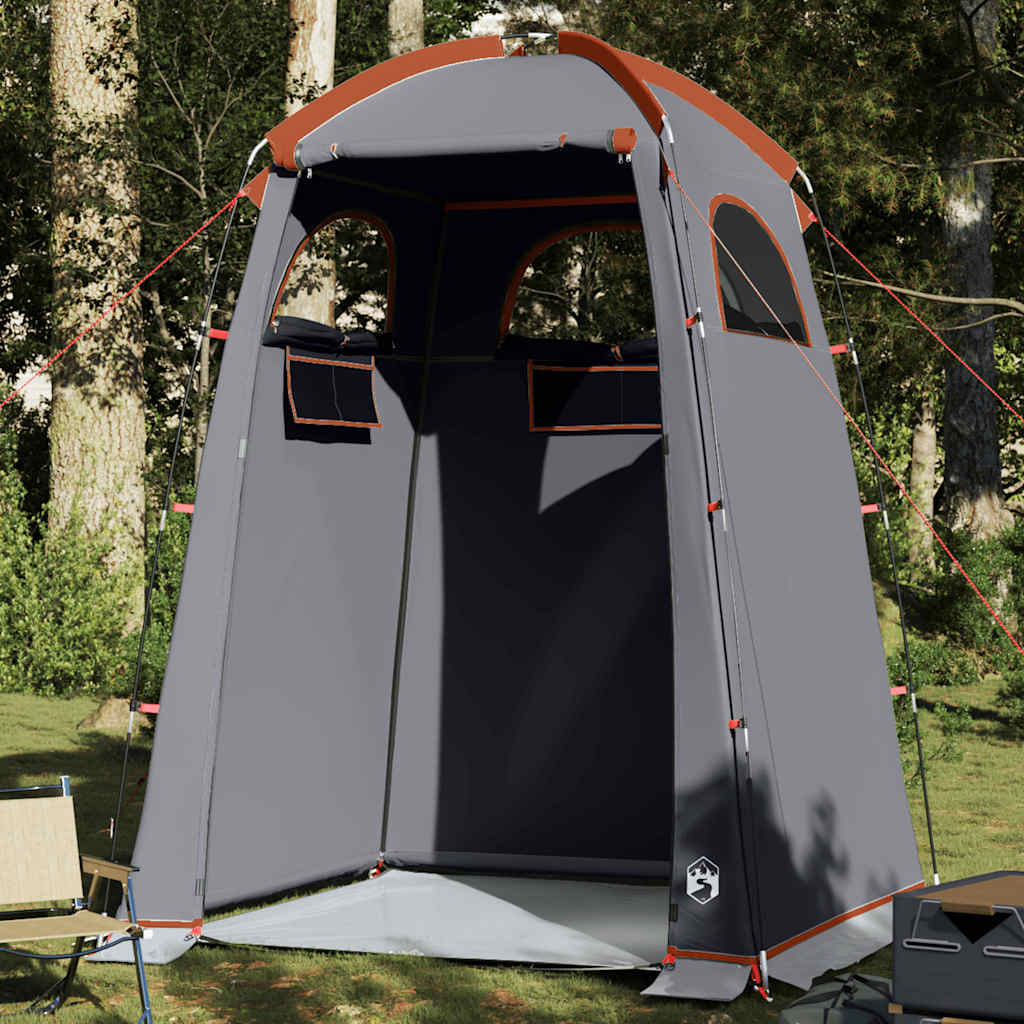 Shower Tent Waterproof Grey and orange