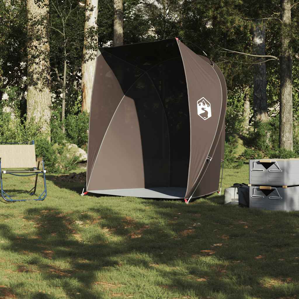 vidaXL Fishing Tent Brown Waterproof 3