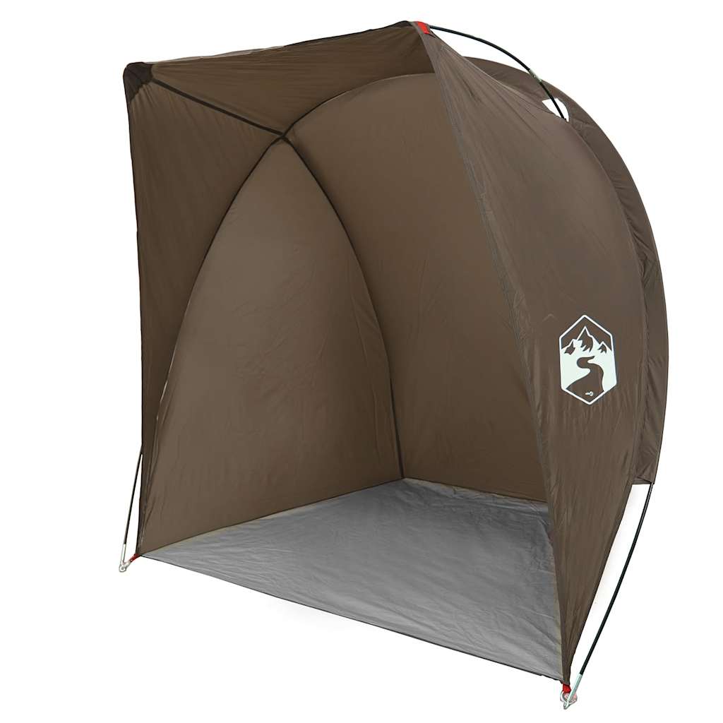 vidaXL Fishing Tent Brown Waterproof 4
