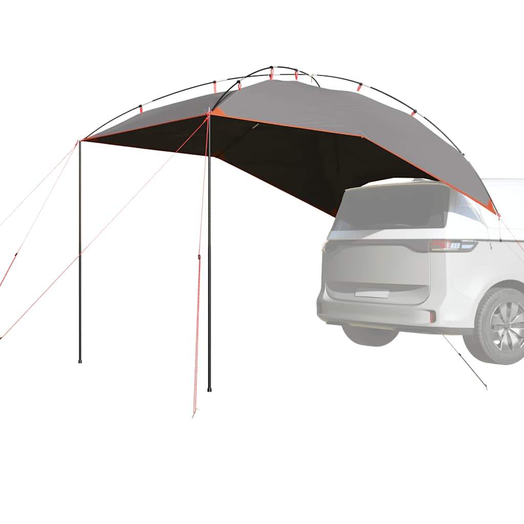 vidaXL Car Tent Grey and Orange Waterproof 1