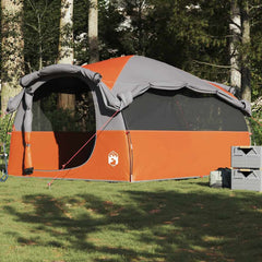 Family Tent Tunnel 6-Person Water-resistant Grey and orange