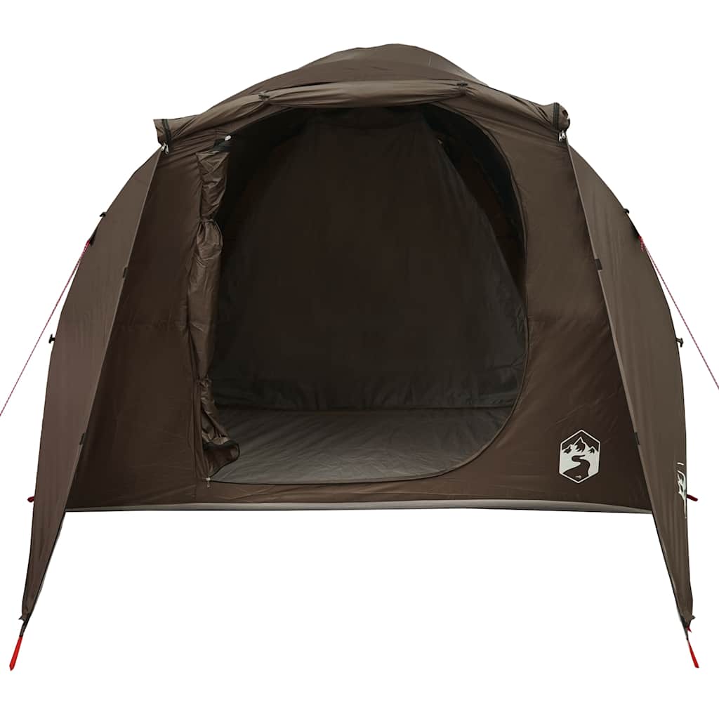 Family Tent Tunnel 6-Person Water-resistant Brown