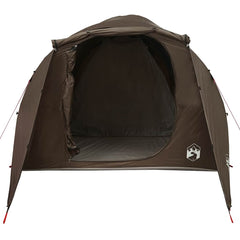 Family Tent Tunnel 6-Person Water-resistant Brown