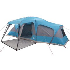 Family Tent with Porch Dome 9-Person Waterproof Blue
