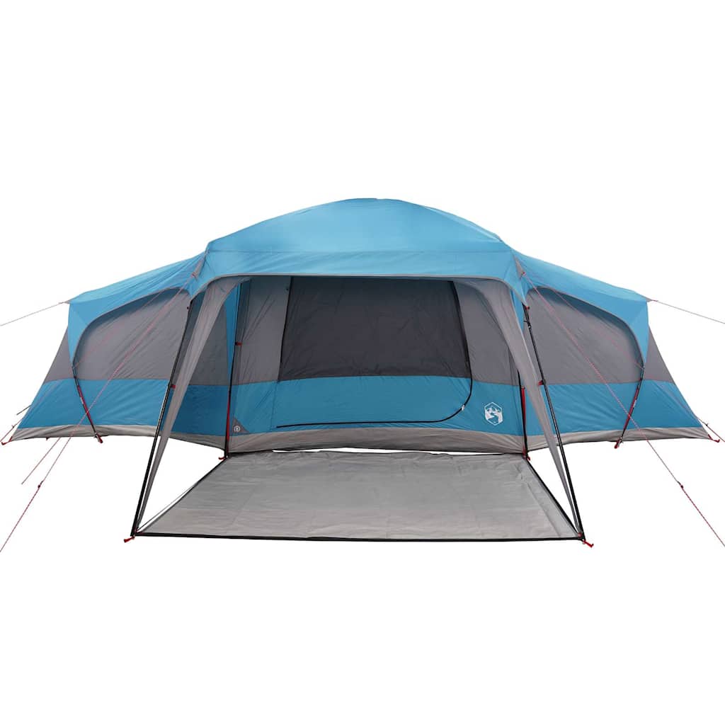 Family Tent with Porch Dome 9-Person Waterproof Blue