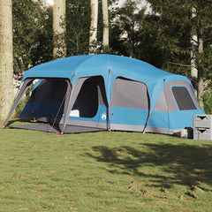 Family Tent with Porch Dome 9-Person Waterproof Blue