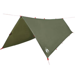 vidaXL Camping Tarp Olive Green 506x306 cm Waterproof 2