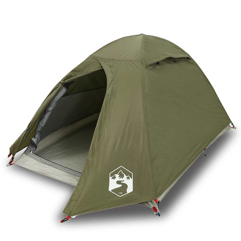Camping Tent Dome Waterproof 2-person Olive green