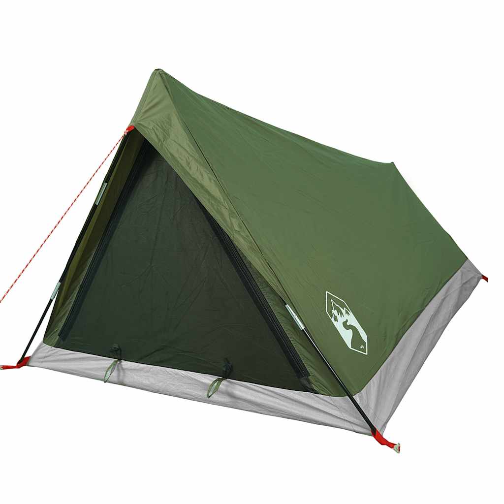 vidaXL Camping Tent 2-Person Olive Green Waterproof 5
