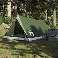 vidaXL Camping Tent 2-Person Olive Green Waterproof 1