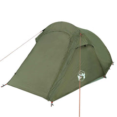 vidaXL Camping Tent Tunnel 3-Person Olive Green Waterproof 5