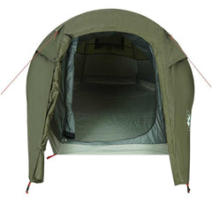 vidaXL Camping Tent Tunnel 3-Person Olive Green Waterproof 6