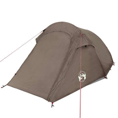 vidaXL Camping Tent Tunnel 3-Person Brown Waterproof 5