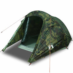 vidaXL Camping Tent Tunnel 3-Person Camouflage Waterproof 2