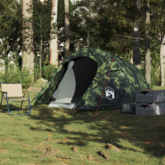 vidaXL Camping Tent Tunnel 3-Person Camouflage Waterproof 3
