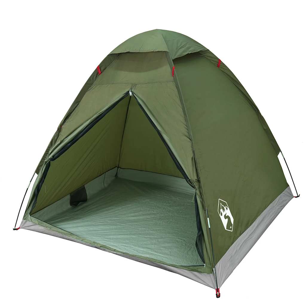 vidaXL Camping Tent Dome 2-Person Olive Green Waterproof 4